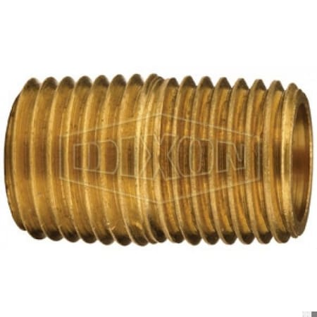 Dixon Close Pipe Nipple, 1-1/2 in Nominal, Brass, MNPT End Style CN150B